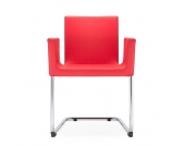 Designer Stuhl in Rot Stoffbezug